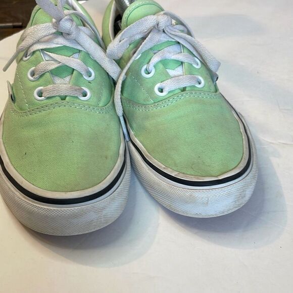 Vans Era Womens Canvas Low Top Lace Up Skate Sneaker Shoes Mint Green Size 6.5 - Picture 4 of 9